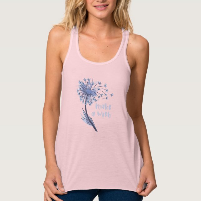 Wünschen Sie sich eine Dandelion-Blume Tank Top (Vorderseite)
