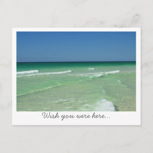 Wünschen Sie sich hier Florida Golf Küste Weiße Gr Postkarte
