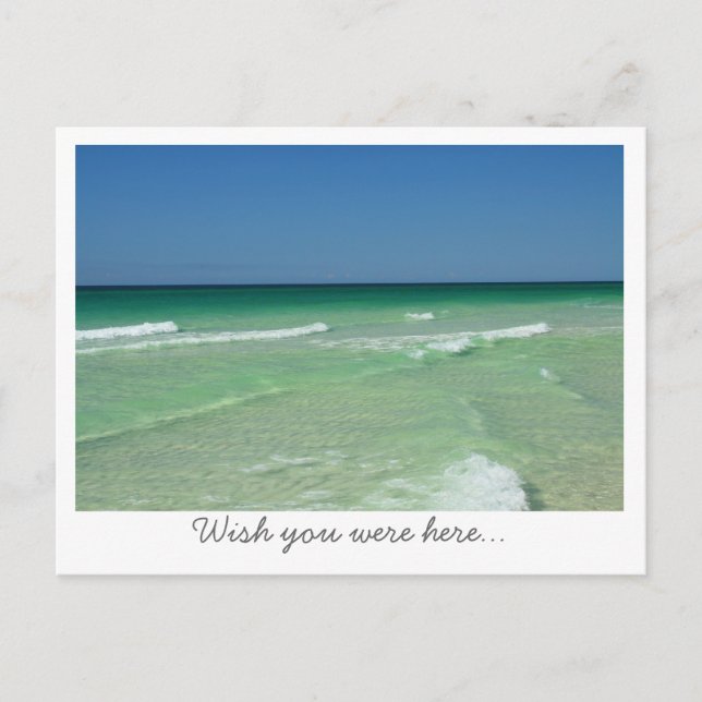Wünschen Sie sich hier Florida Golf Küste Weiße Gr Postkarte (Vorderseite)