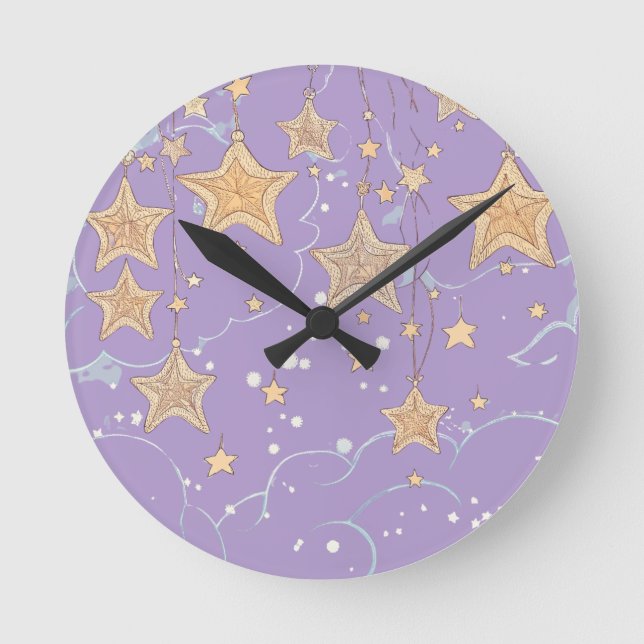 Wünschen Sie sich nach einer Uhr an der Stern-Wand (Vorderseite)
