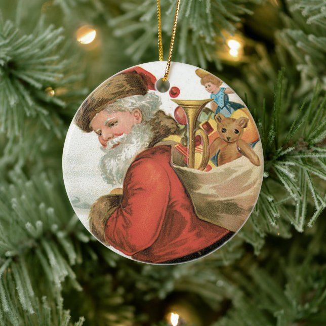 Wünschen Sie Weihnachten von Ellen Clapsaddle Keramik Ornament (Baum)
