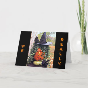 WÜNSCHEN WIR, DASS WIR DAS "IN PERSON" HALLOWEEN S KARTE