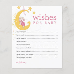 Wunschkarten für Babykaninchen-Baby-Party-Ratschlä