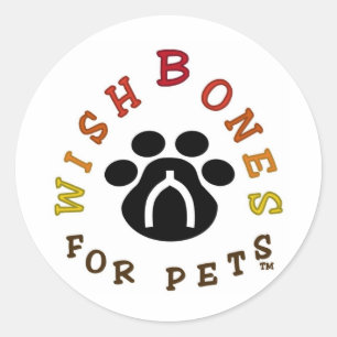 Wunschknochen für das Pets-Logo Runder Aufkleber
