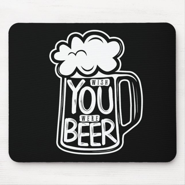 Wünschst du wärst Typografie Mousepad (Vorne)