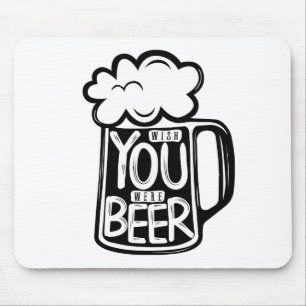 Wünschst du wärst Typografie Mousepad
