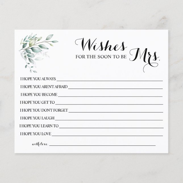 wünscht, dass der Bald Frau Brautparty-Karte wird Flyer (Vorne)