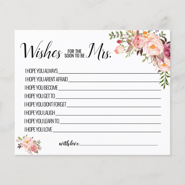 wünscht, dass der Bald Frau Ratenkarte wird (Vorderseite)