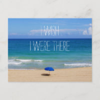 Wünscht, ich wäre da - Blue Beach Umbrella