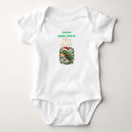 WÜNSCHT IHNEN EINE IGUANA MERRY CHRISTMAS BABY STRAMPLER