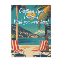 Wünscht, ihr wäret hier! Anpassbare Postkarte