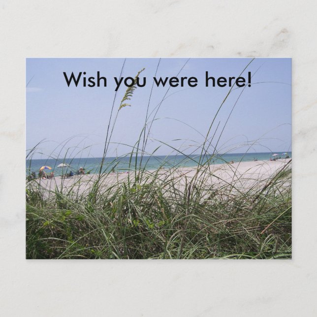 Wünscht, ihr wäret hier! postkarte (Vorderseite)
