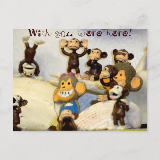 Wünscht, ihr wäret hier! postkarte (Vorderseite)