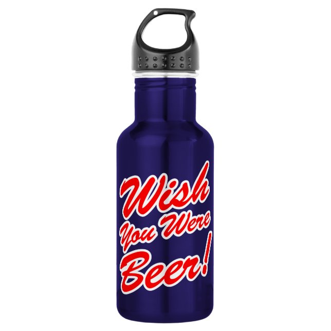 Wünschte, du wärest Bier! Edelstahlflasche (Vorderseite)
