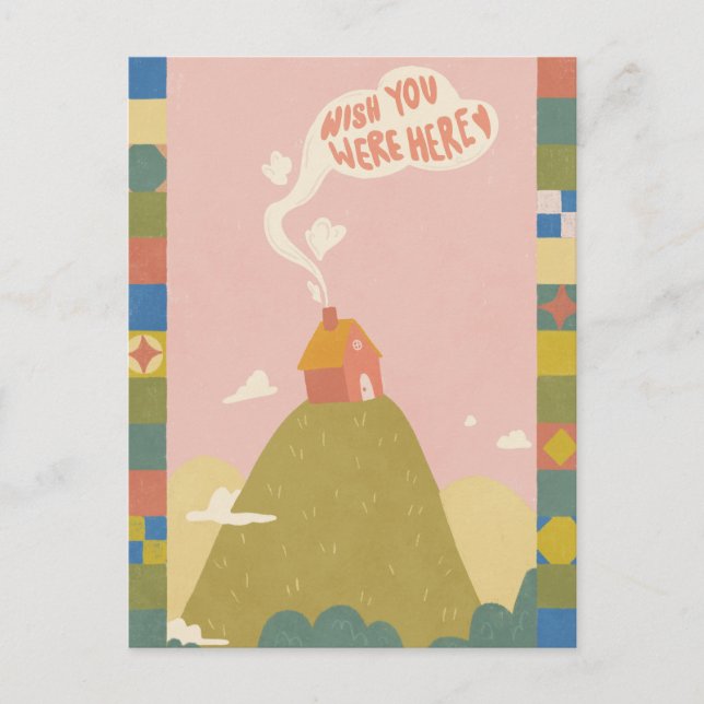 Wünschte, du wärst hier Postkarte (Vorderseite)