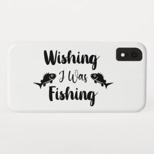 Wünschte, ich würde lustiger Angel-Spruch fischen Case-Mate iPhone Hülle