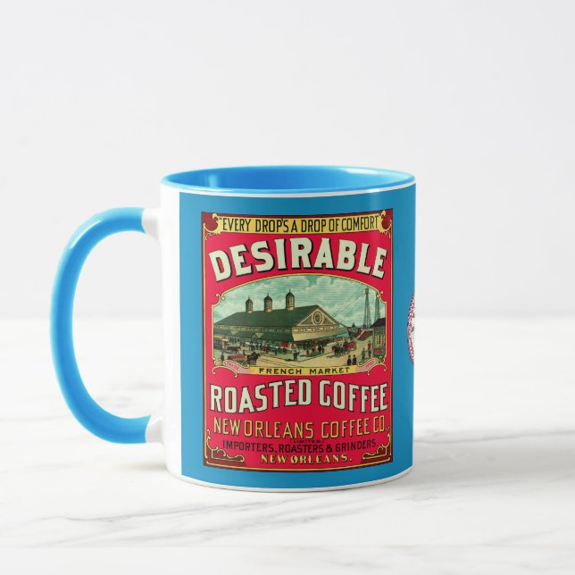 Wunschtierter französischer Markt Röstkaffee Tasse (Links)