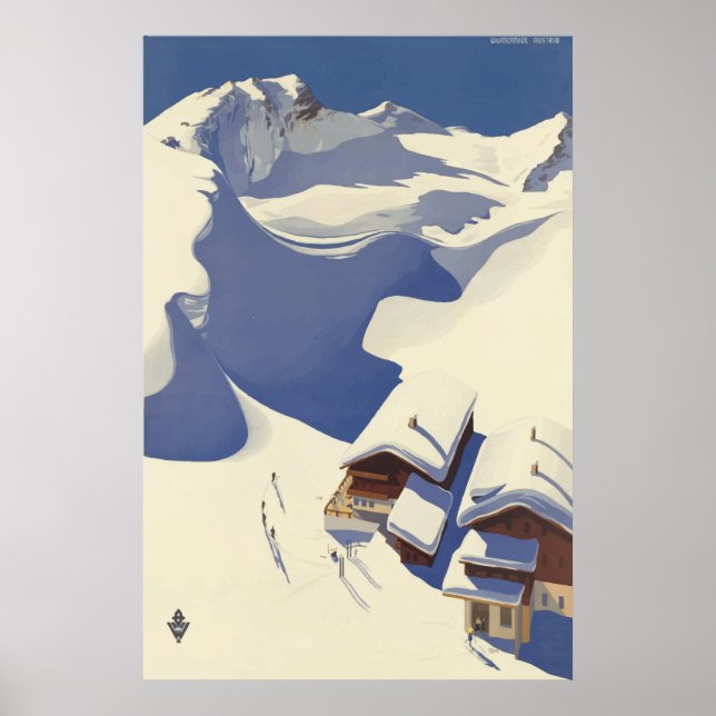 Wunshhelm Austria Vintage Travel Poster (Vorne)