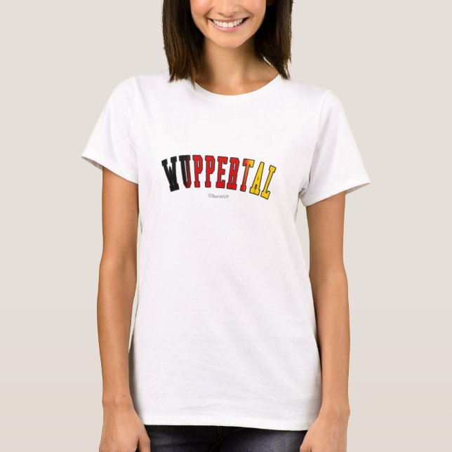 Wuppertal in den Deutschland-Staatsflaggefarben T-Shirt (Vorderseite)