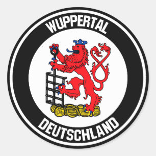 Wuppertal Round Emblem Runder Aufkleber