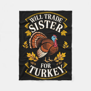 Würde Schwester Für Truthahn-Shirt Für Kinder Taus Fleecedecke