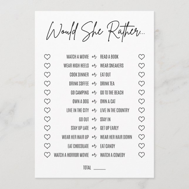 Würde sie eher Brautparty spielen Programm (Vorderseite)