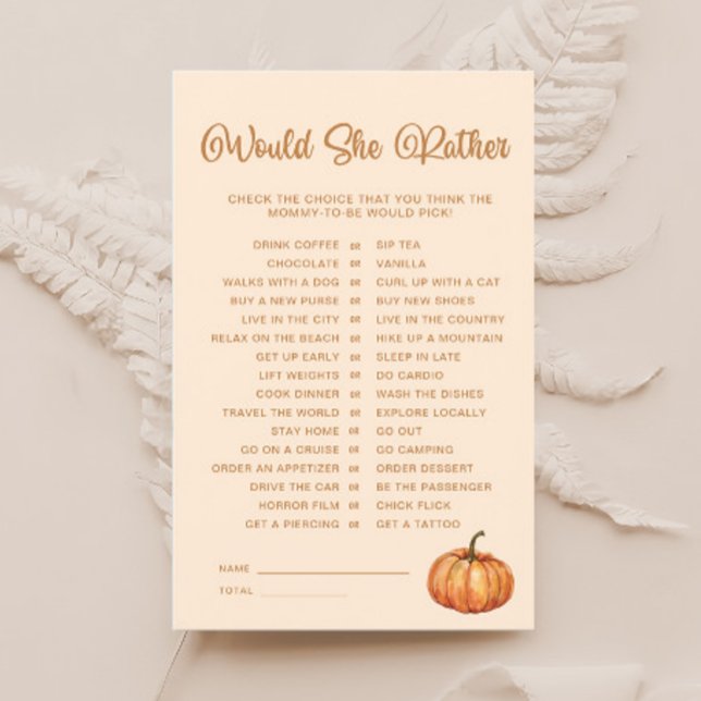 Würde sie eher ein kleines Pumpkin Baby Duschspiel (Von Creator hochgeladen)