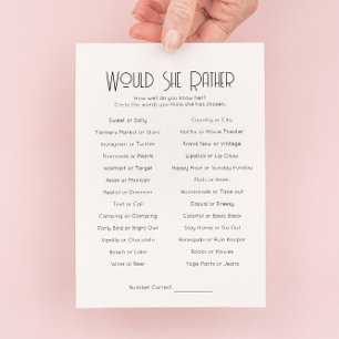 Würde sie eher eine Spielkarte haben? Einladung