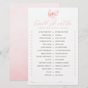 Würde sie eher elegante rosa Schleife Braut-Spiel