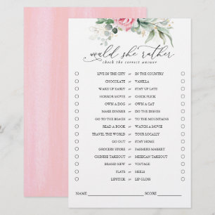 Würde sie eher Succulents Greenery Bridal Game