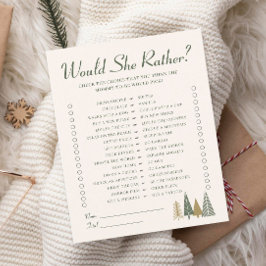 Würde sie eher Winter Baby Duschspiel