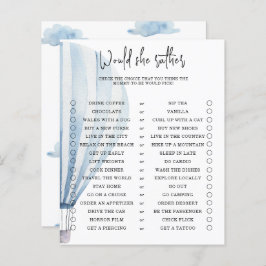 Würde sie lieber, Baby Dusche Spiel