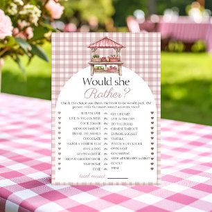 Würde sie lieber Country Market Bridal Spielkarte Einladung