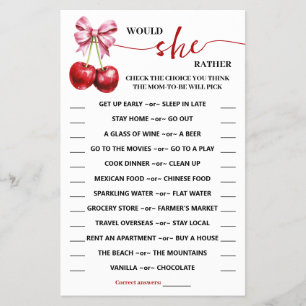 Würde sie lieber die Babyduschkarte bestellen? Flyer