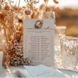 Würde sie lieber Kaffee Brautparty spielen