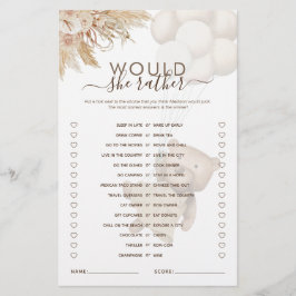 Würde sie lieber Teddy Bear Baby Shooting Game