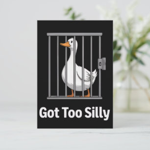Wurde zu albern Lustiger Gans Wortwitz Humor Tierl Einladung