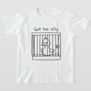 Wurde zu alberne gestresste Ente im Käfig Humor T-Shirt