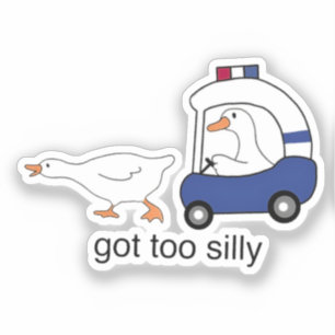 Wurde zu alberner lustiger Gänse-Polizei-Humor Aufkleber