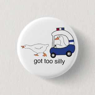 Wurde zu alberner lustiger Gänsepolizei Humor Button