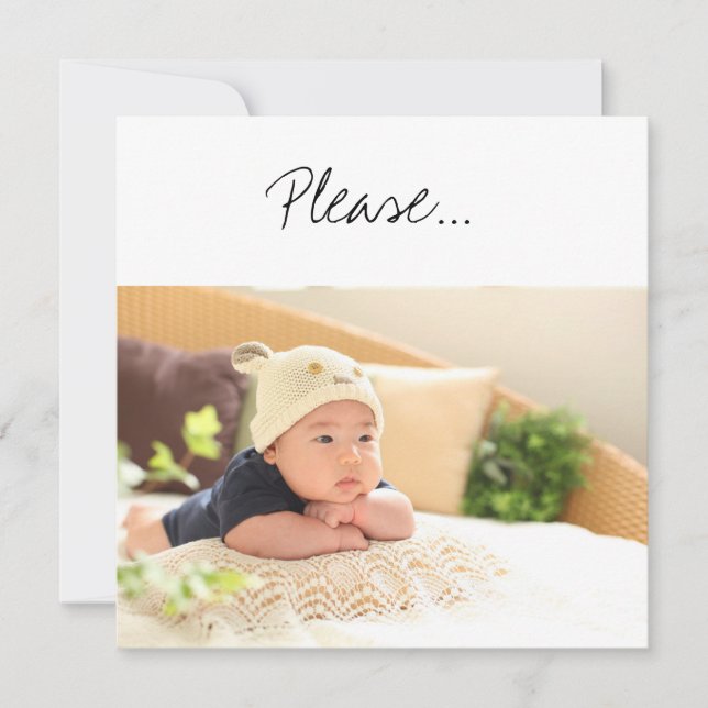 Würden Sie bitte meine Eltern sein? Vorschlag Baby Karte (Vorderseite)