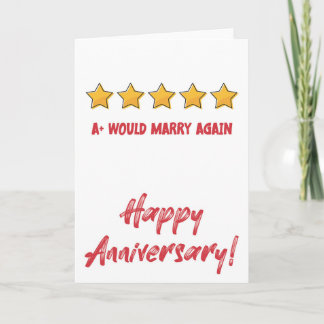 Würden Sie die Jubiläumskarte wieder heiraten Karte