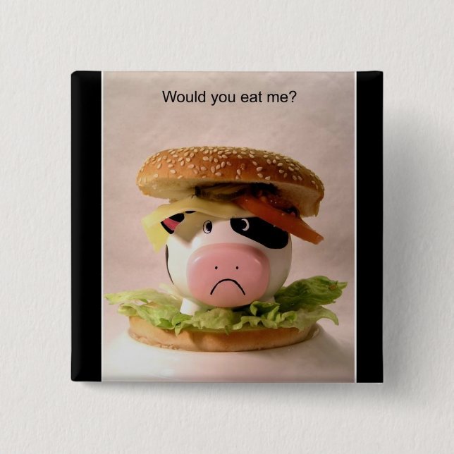 Würden Sie mich essen? Knopf Button (Vorderseite)