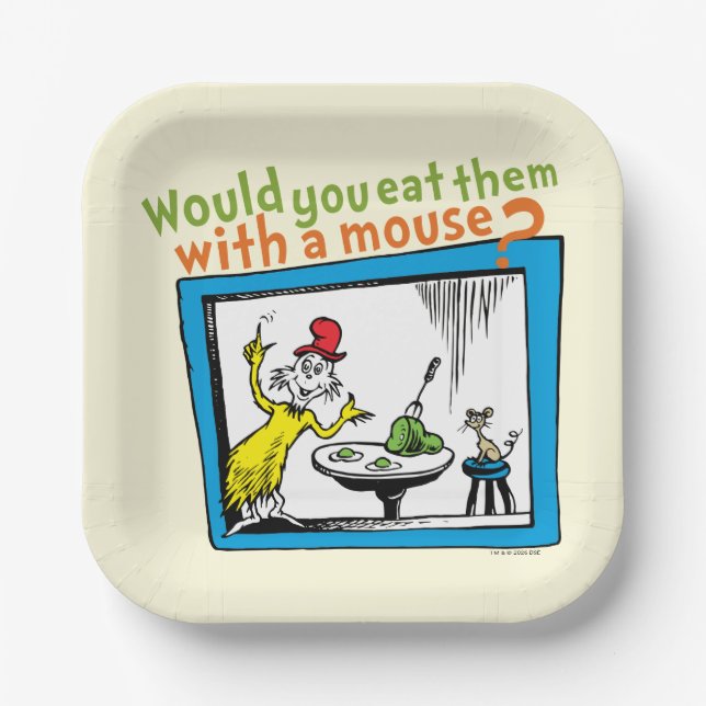 Würdest du sie mit einer Maus essen? Pappteller (Vorderseite)