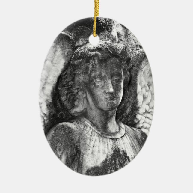 Würdevoller Engel Keramik Ornament (Vorne)