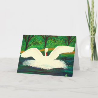 Würdevoller Schwan - Gruß-Karte Karte