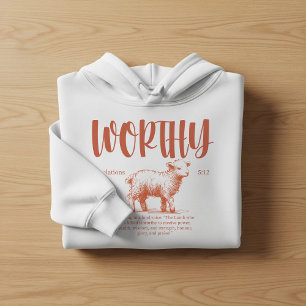 Würdig, Offenbarung 5:12 Bibelvers Hoodie