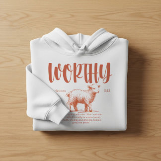 Würdig, Offenbarung 5:12 Bibelvers Hoodie