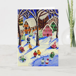 Würdigung der Vince Guaraldi Ice Skaters Ferienkar Feiertagskarte