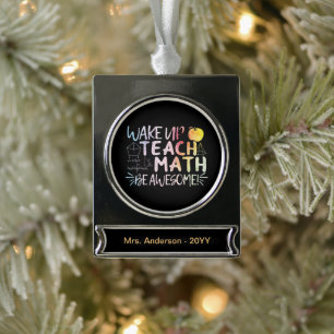 Würdigung des Mathe-Lehrers - Sei großartig Banner-Ornament Silber